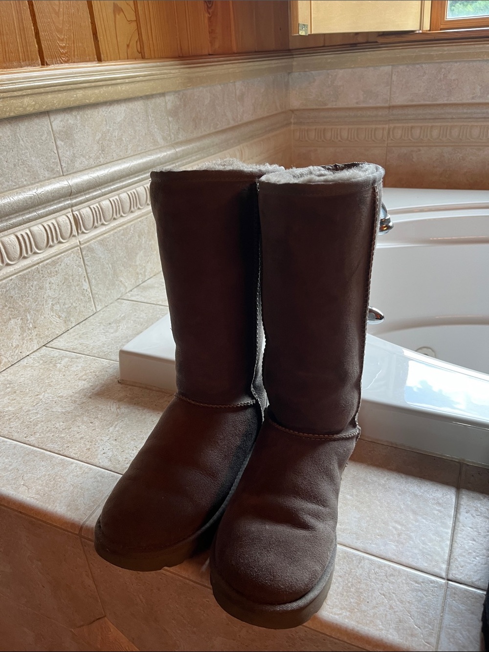 UGG Classic Tall Suede Winter Boots in GREY